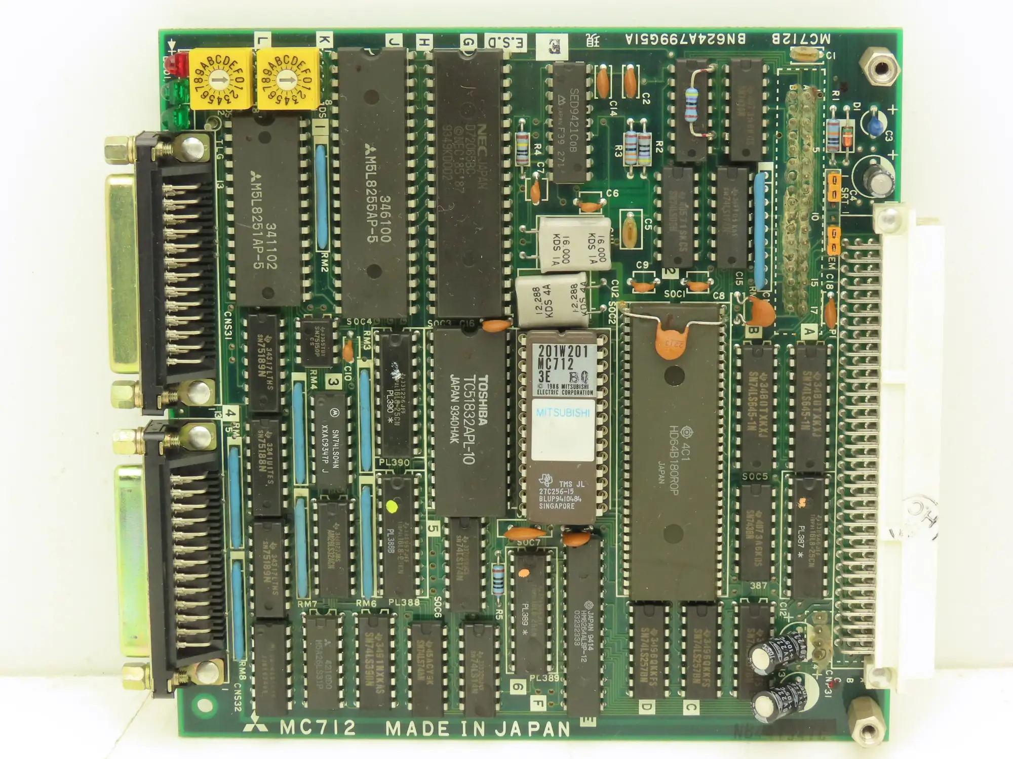 Mitsubishi Mazak BN624A799G51A PCB Slot Rack Printed Circuit Board Card MC712B