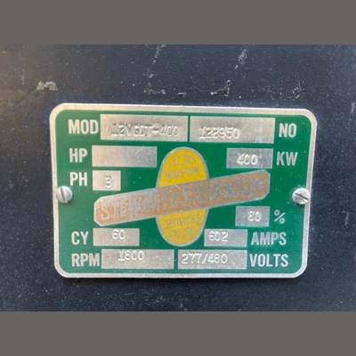 USED STEWART AND STEVENSON 12VGDT-400