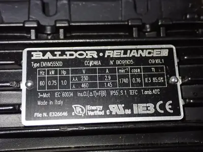 USED BALDOR RELIANCE EMVM5550D
