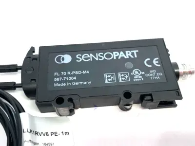 New | in-Stock Sensopart Digital Fiber Optic Sensor 567-71004 w/ Fiber Optic Cable Photoelectric Sensors Michigan US | Maverick Industrial Sales #1402489