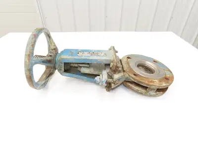 DeZurik 828 3" Knife Gate Valve Lug Style Rising Stem 316SS Disc Rubber Seat