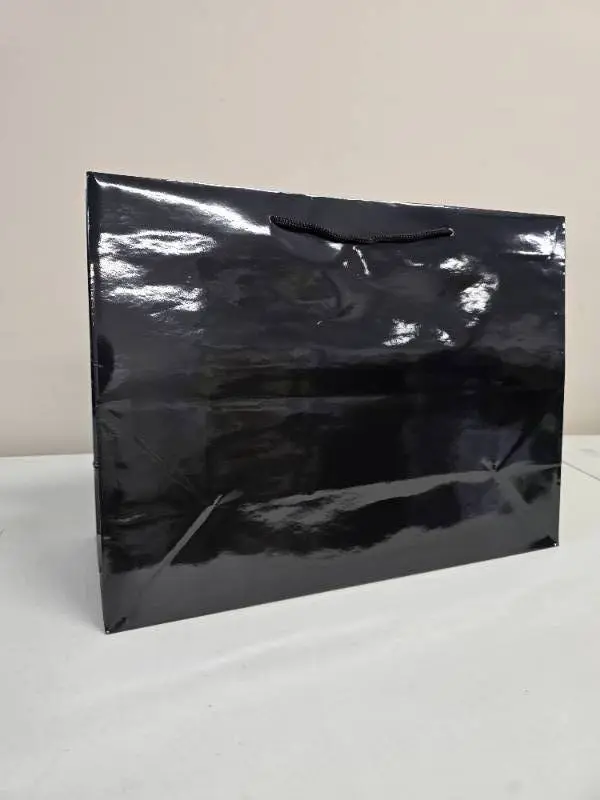 Black Gloss Gift Bags - 16" x 6" x 12"