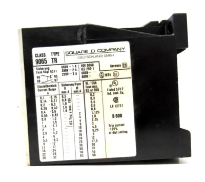 NEW SQUARE D 9065-TR-4 RELAY 9065TR4