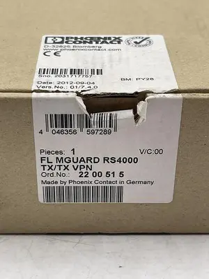 New | in-Stock PHOENIX CONTACT PHOENIX CONTACT FL MGUARD RS4000 TX/TX VPN Misc Electrical & Power Parts | ND Industrial Surplus #1214762