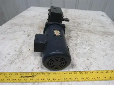 Leeson 098008.00 180VDC Electric Motor W/Hub City 40:1 Ratio Right Gear Reducer