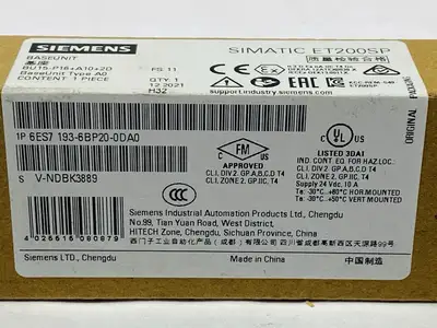 USED SIEMENS SIMATIC ET 200SP BASE UNIT BU15-P16+A10+2D, BU