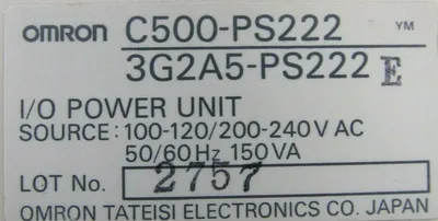 USED OMRON C500-PS222 POWER UNIT 3G2A5-PS222E C500PS222