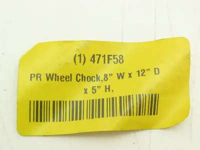 Checkers 471F58 Wheel Chocks Black Rubber 8x12x5" Max 55" Wheel 3' Chain Set