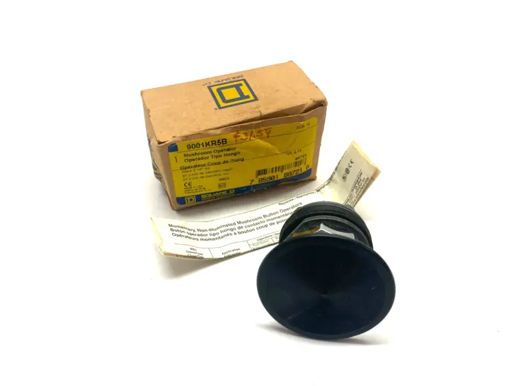 Used SQUARE D MUSHROOM HEAD OPERATOR PUSHBUTTON BLACK 2-1/4" DIA. Relays & Switches | Maverick Industrial Sales #1113222