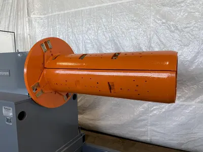 20,000 LB  X 48" DAHLSTROM 20H-48-2024 MOTORIZED UNCOILER. STOCK # 0206322