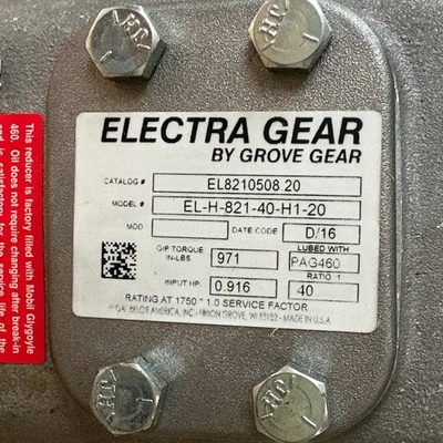NEW Grove Gear EL8210508.20