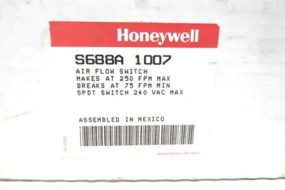 NEW HONEYWELL S688A-1007 AIRFLOW SWITCH S688A1007