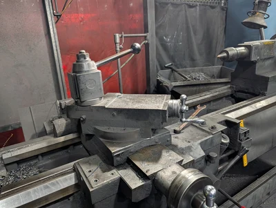 Hwacheon Manual Lathe Apprx. 20" 3-Jaw Chuck, Apprx. 76" distance between centers, , Apprx. 24-26"