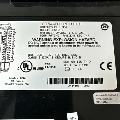 USED GE Fanuc IC754VBI12CTD-EG