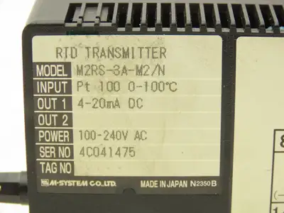 M System M2RS-3A-M2/N Signal Transmitter 0-100mVDC In 4-20mA DC Out