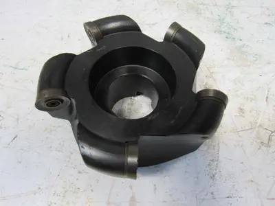 Carboloy R220.29-04.00-10 4-1/2" 5 Flute Indexing Button Face Mill 1-1/2" Arbor