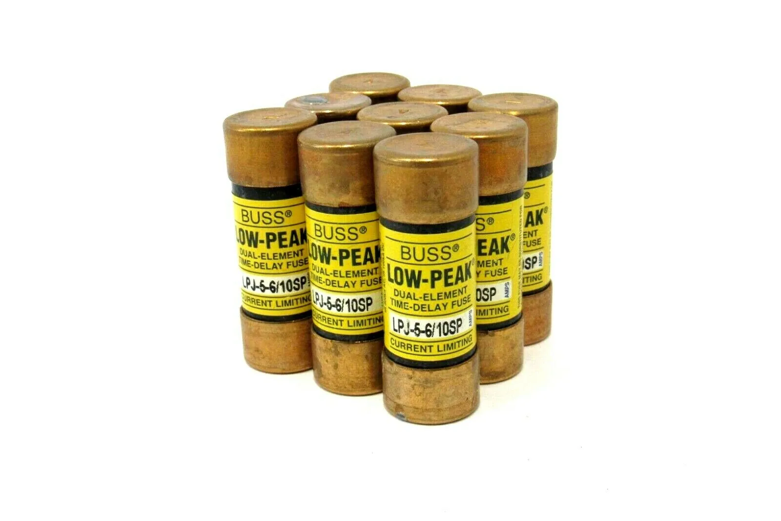 LOT OF 9 NEW BUSSMANN LPJ-5-6/10SP FUSES LPJ5610SP