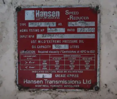 USED HANSEN RND13 BRRVN