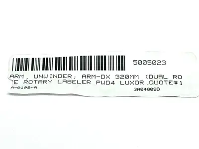 New | in-Stock PE USA Unwinder Arm Arm-DX Pressure Sensitive Labelers Michigan US | Maverick Industrial Sales #1401990
