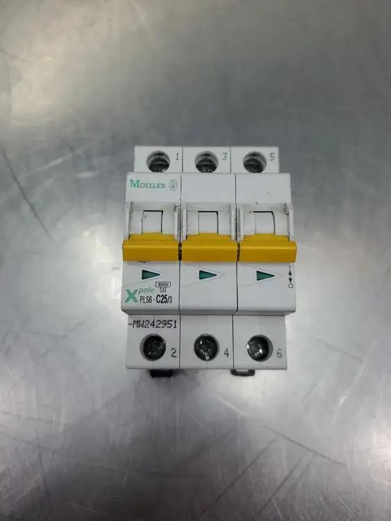Used Moeller PLS6-C25/3-MW X-Pole 3-Pole Breaker Circuit Breakers South Carolina US | Palmetto Automation #1151443