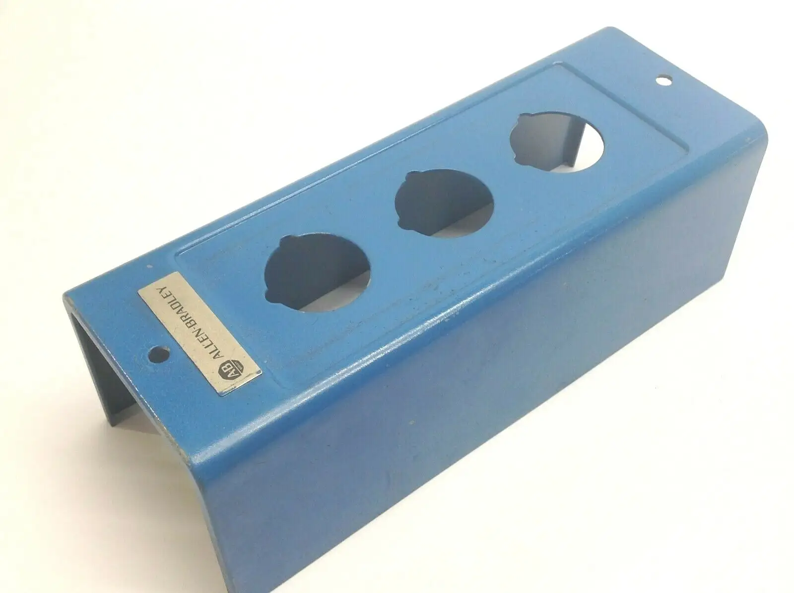 PushButton Enclosure Box Cover | Allen Bradley Blue 3 PushButton Enclosure Box Topper 3-3/8" X 2-7/8" - Used