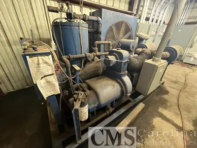USED QUINCY AND INGERSOLL RAND AIR COMPRESSOR ROOM WITH DRYERS