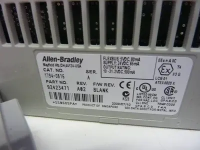 USED ALLEN BRADLEY 1794-OB16 SER A