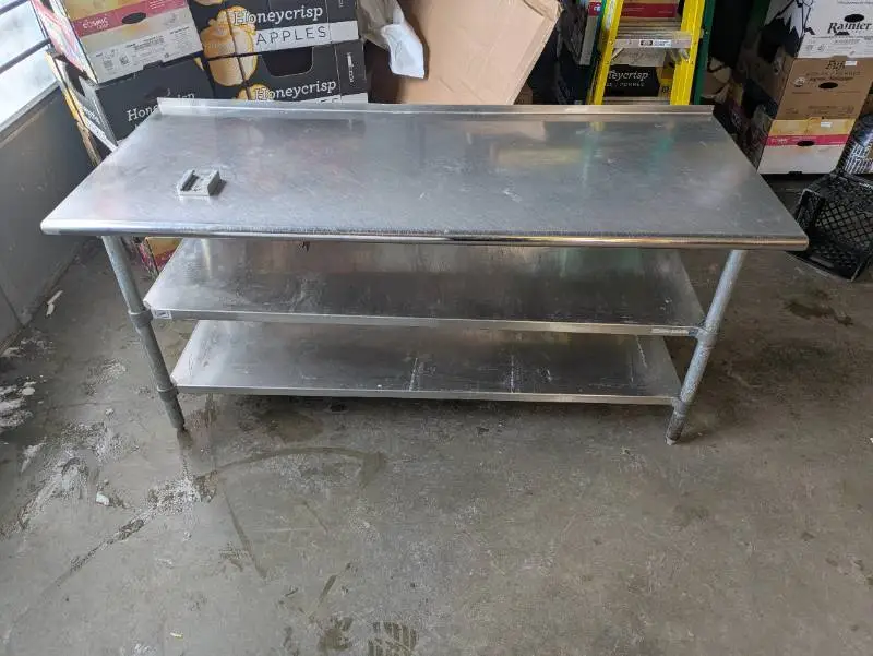 DUKES STAINLESS STEEL COMMERCIAL PREP TABLE
