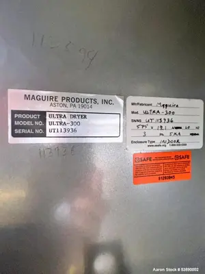 Used MAGUIRE ULTRA 300 Vacuum Shelf Dryers Illinois US | Aaron Equipment #1396260