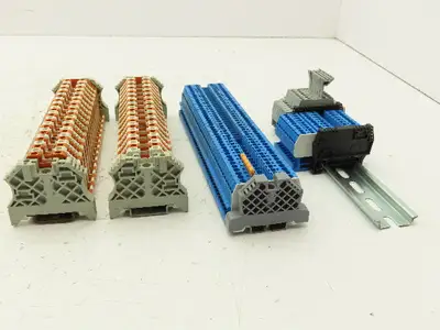 VDE Morsettitalia Wago AP 2.5-4 Terminal Block 600V DIN Rail Lot of 91