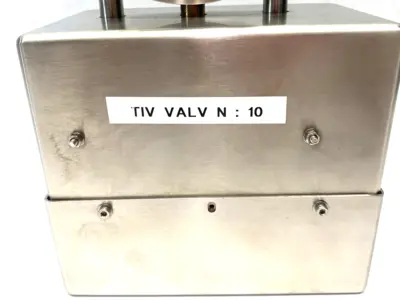 Stainless Steel TIV Butterfly Valve, 68mm ID, 130mm OD, RS232 9-pin Connection
