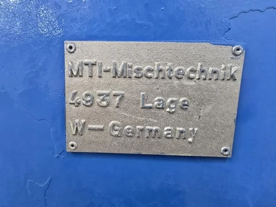 300 Liter MTI High Intensity Mixer With 780 Liter Cooler