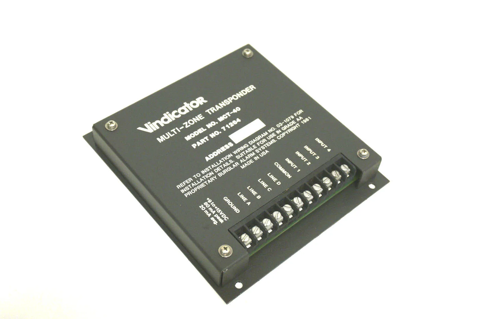 NEW VINDICATOR MCT-40 TRANSPONDER MCT40