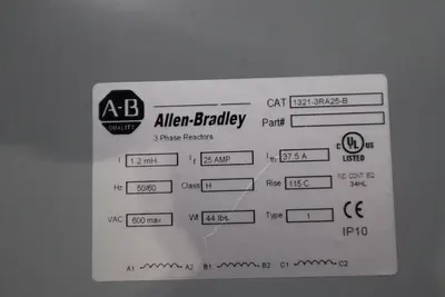 Allen Bradley 1321-3RA25-B Line Reactor 1.2mh 600v-ac 3ph - STOCK SGF-59
