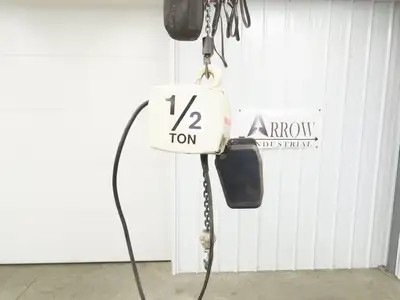 Coffing JLC 1/2 Ton 1000lbs Electric Chain Hoist 16 FPM 16' Lift 230/460V 3PH