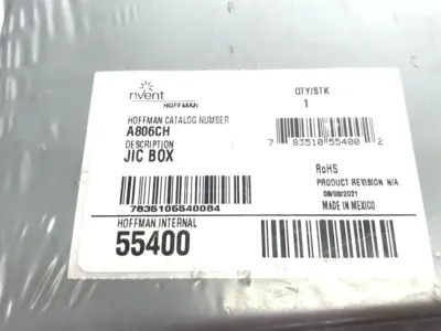 New | in-Stock Hoffman nVent Continuous Hinge Enclosure, Clamps CH Type 12, 8x6x3.50 Electrical Boxes Michigan US | Maverick Industrial Sales #1393730