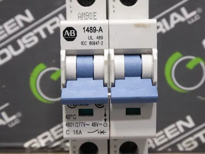 Lot of 4 Allen Bradley 1489-A2C160 Miniature Circuit Breakers 16A 480Y/277V Used