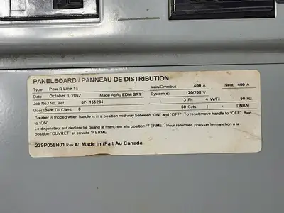 Used 2002 CUTLER-HAMMER POW-R-LINE 1A Switchgears British Columbia CA | Lenmark #835330
