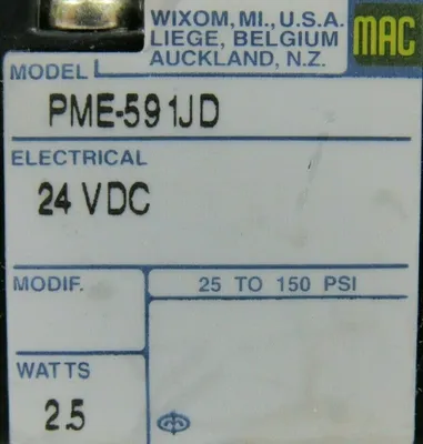 NEW MAC VALVES 821C-PM-591JD-152 SOLENOID VALVE 821CPM591JD152