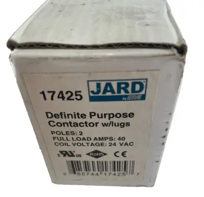 NEW JARD 17425 DEFINITE PURPOSE CONTACTOR W/LUGS