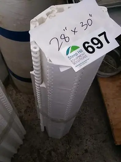 White 30” Plastic Modular Conveyor Belt