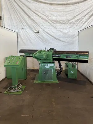 10,000 LBS X 48” X 72" OD ASC MODEL #10D48D22/5H200 DOUBLE END COIL REEL UNCOILER: STOCK #23383