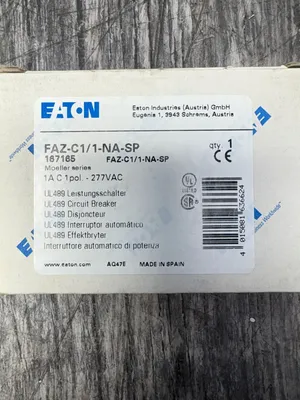 Eaton FAZ-C1/1-NA-SP 167165 Circuit Breakers | ESS Industrial Equipment Sales (3)