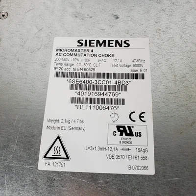 Used SIEMENS _UNKNOWN_ Misc Industrial Equipment California US | American Industrial Supply Co. #1377232