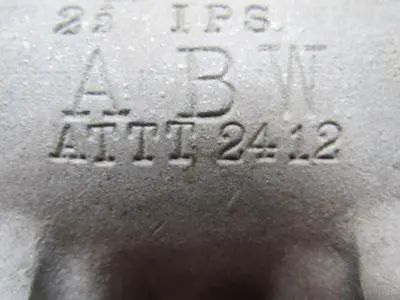 A B W ATTT 2412 1-1/4" x 2-1/2" IPS  Cable  Aluminum Terminal Lug Tap Adapter