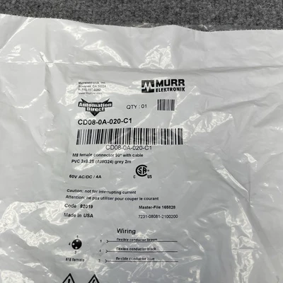 New | in-Stock AutomationDirect Cd08-0A-020 Cable & Wire California US | Davliegogo LLC #1708372