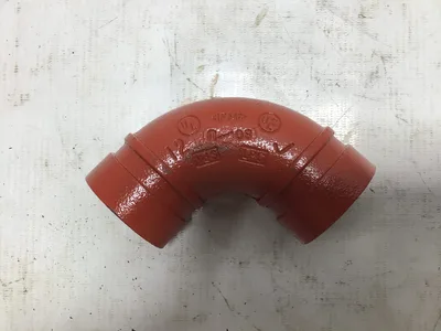 1-1/2″ Victaulic Firelock 90 Degree Elbow Style 10 Grooved Painted Ductile Iron