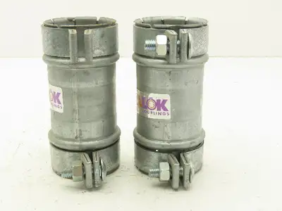 HP Metflo Instalok 2-1/2"x6" Galvanized Vacuum Coupling Lot of 2