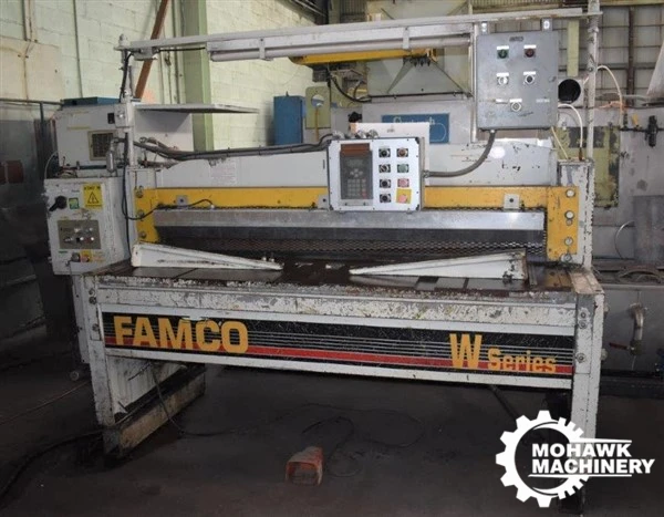 6' X 1/4" FAMCO “E13754-272” MECHANICAL POWER SQUARING SHEAR w/FRONT OPERATED POWER BACK GAUGE (DIGITAL CONTROL) - SHEET STACKER - (2) FRONT SUPPORTS - SHEET STACKER