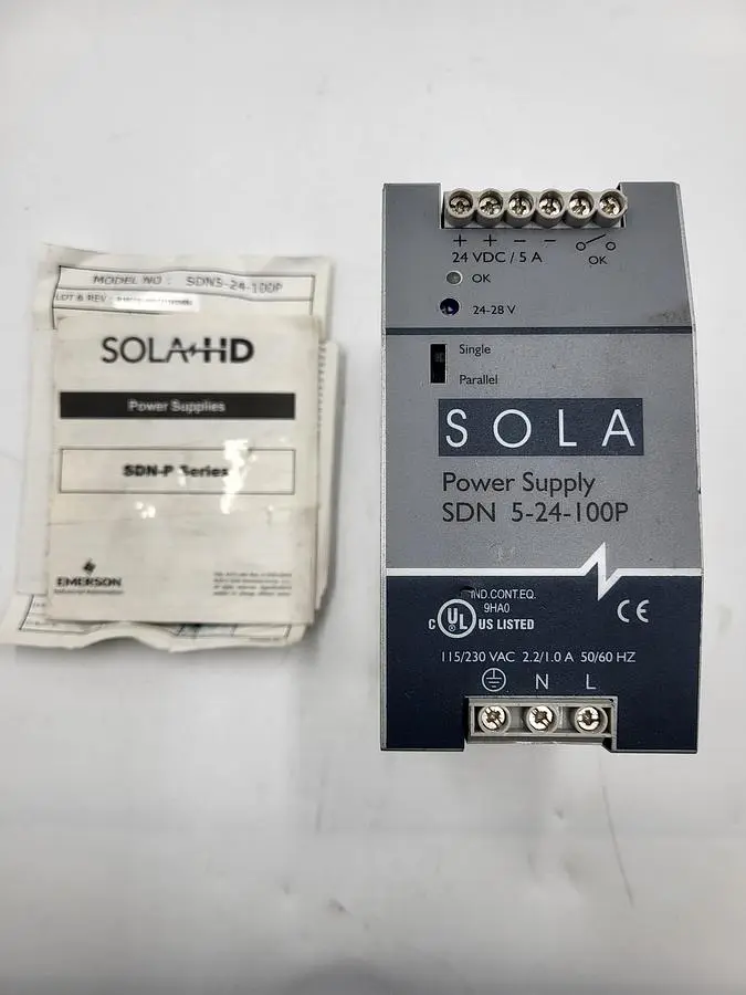 Used SOLA SOLA POWER SUPPLY SDN 5-24-100P Power Supplies | ND Industrial Surplus #1216969